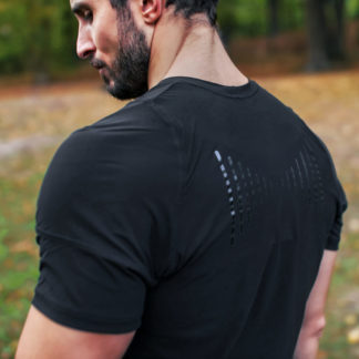 Swedish Posture Reminder Holdningskorrigerende t-skjorte for menn, sort