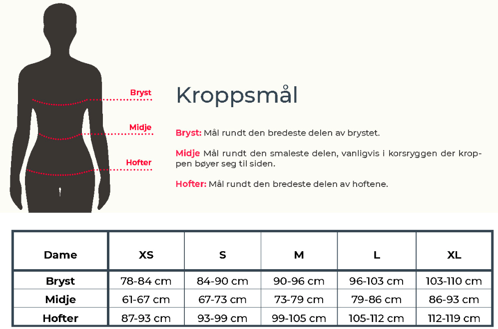 Størrelsesguide HeatX vest