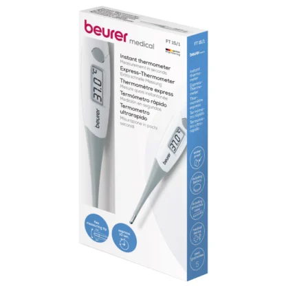 Beurer FT 15 febertermometer: Rask, nøyaktig og fleksibel måling. Vanntett, lett å rengjøre. Perfekt for hele familien.
