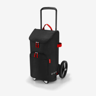 Reisenthel Citycruiser trillebag 45L, sort med røde glidelåser