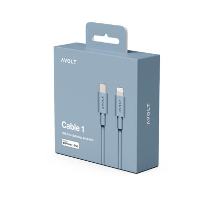 Avolt Cable 1 USB-C til Lightning ladekabel 2m, blå - Bilde 2