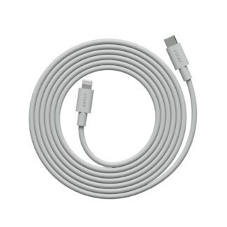 Avolt Cable 1 USB-C til Lightning ladekabel 2m, grå