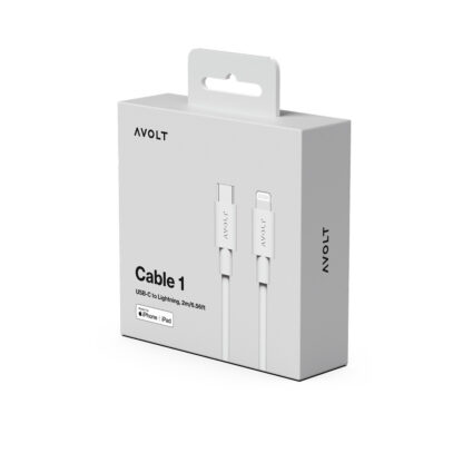 Avolt Cable 1 USB-C til Lightning ladekabel 2m, grå - Bilde 2
