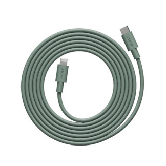 Avolt Cable 1 USB-C til Lightning ladekabel 2m, grønn