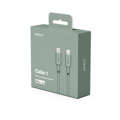 Avolt Cable 1 USB-C til Lightning ladekabel 2m, grønn - Bilde 2