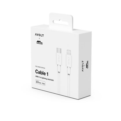 Avolt Cable 1 USB-C til Lightning ladekabel 2m, hvit - Bilde 2