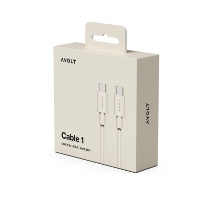 Avolt Cable 1 USB-C til USB-C ladekabel 2m, beige - Bilde 2