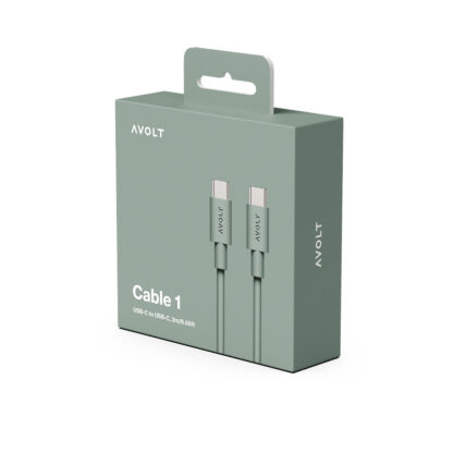 Avolt Cable 1 USB-C til USB-C ladekabel 2m, grønn - Bilde 2