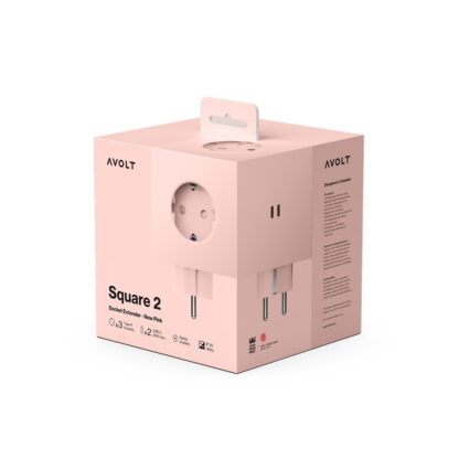 Avolt Square 2 USB-C stikkontakt, rosa - Bilde 2
