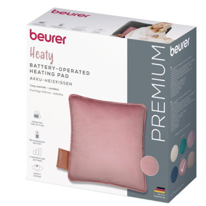 Beurer HK 77 Heaty Trådløs varmepute, rosa - Bilde 2