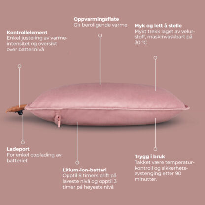 Beurer HK 77 Heaty Trådløs varmepute, rosa - Bilde 16