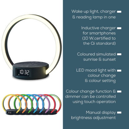 Beurer WL 65 Wake up+Charge vekkerklokke med lys og trådløs lader - Bilde 7