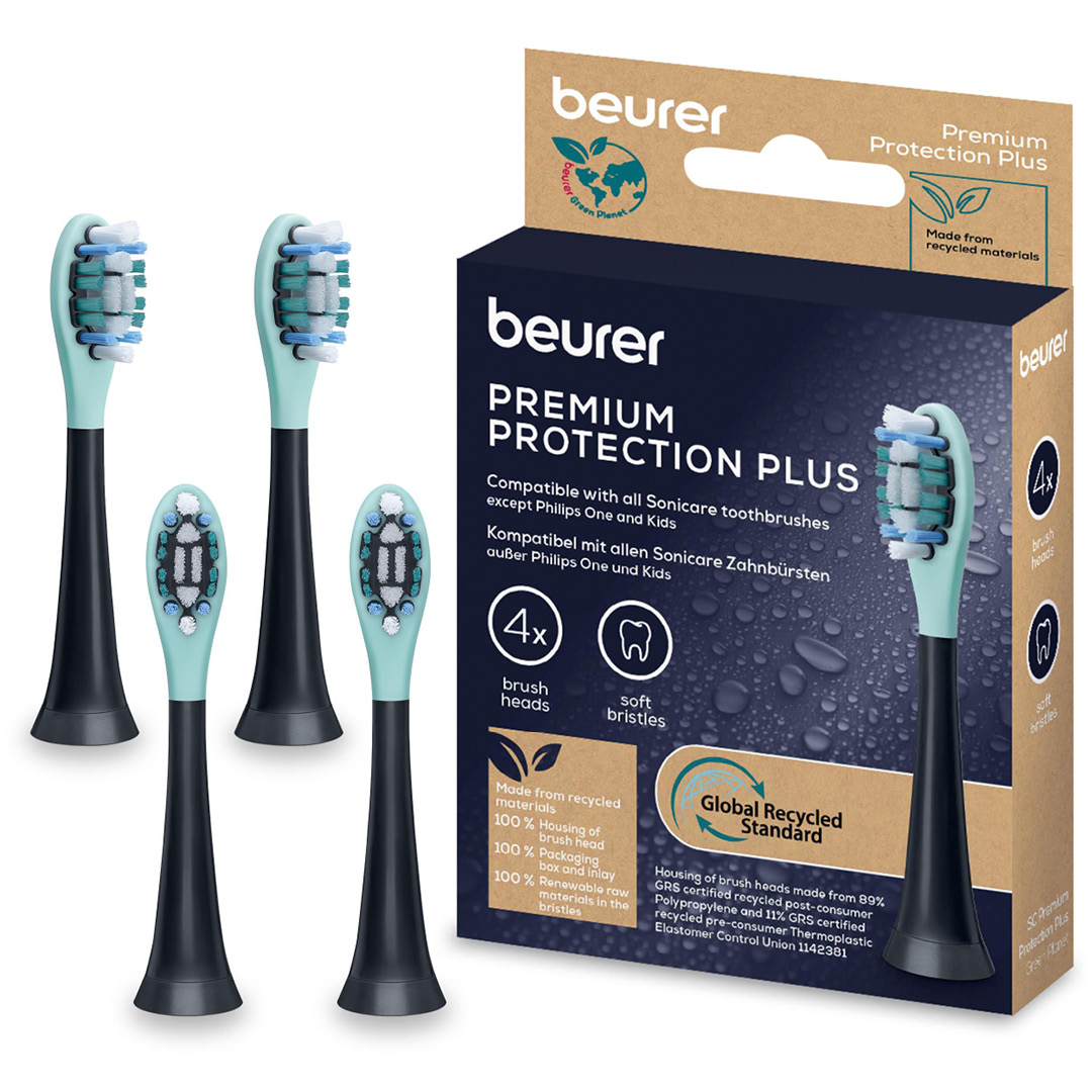 Beurer SC Premium Protection Plus Tannbørstehoder, 4-pakning