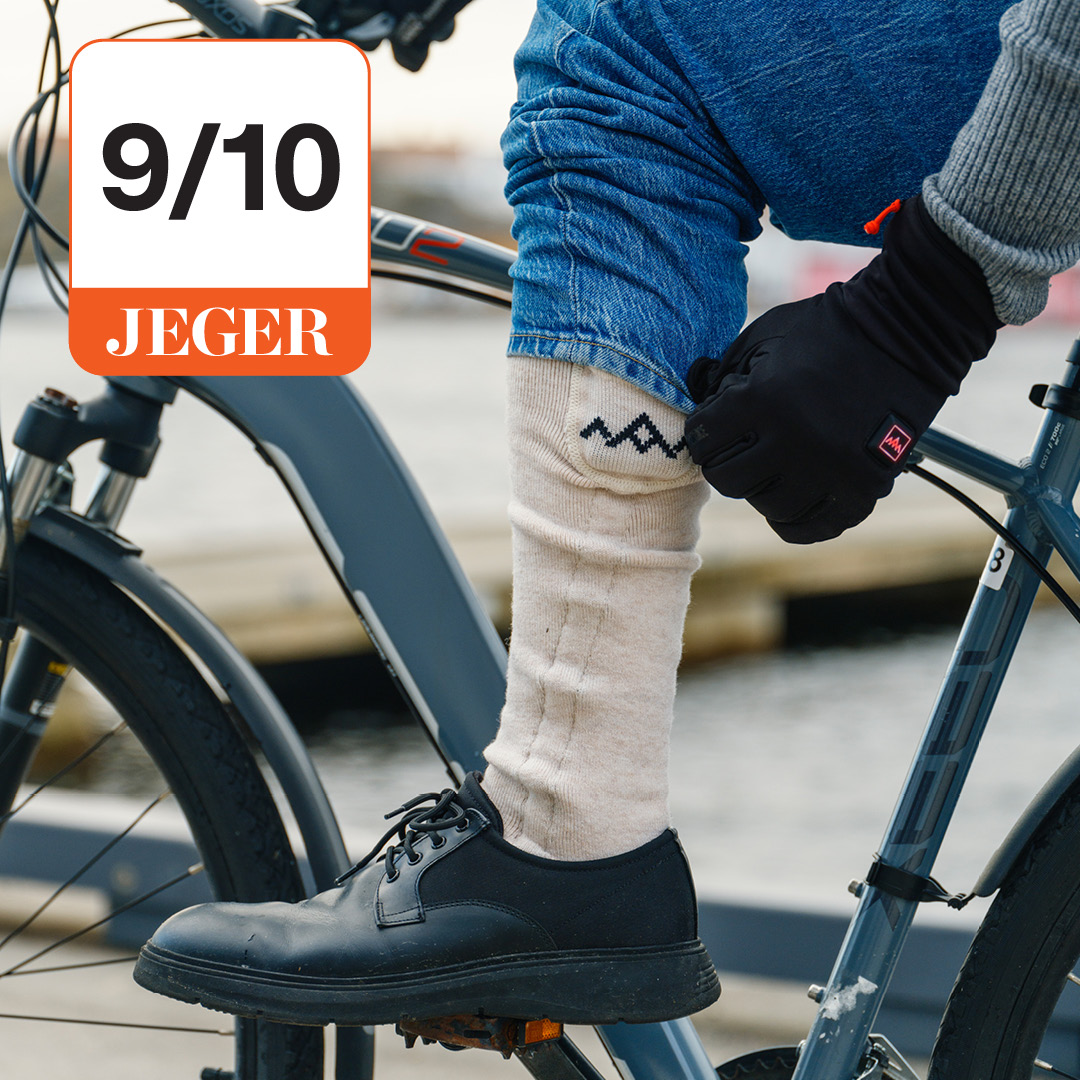 HeatX Heated Everyday Varmesokker m/batteri V2, kremfarget