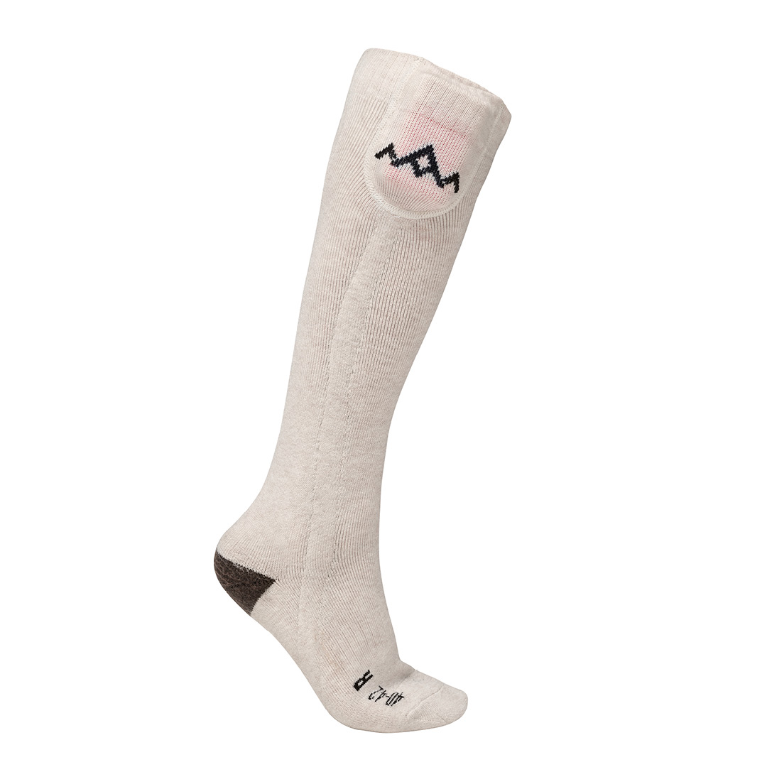 HeatX Heated Everyday Varmesokker m/batteri V2, kremfarget - Bilde 3