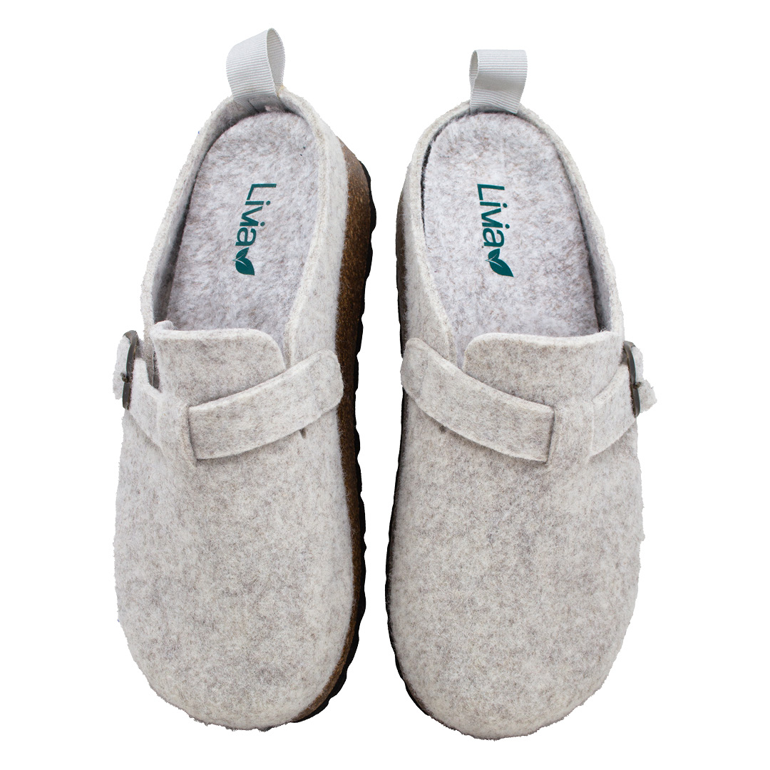 Livia Tøfler lysgrå farge.