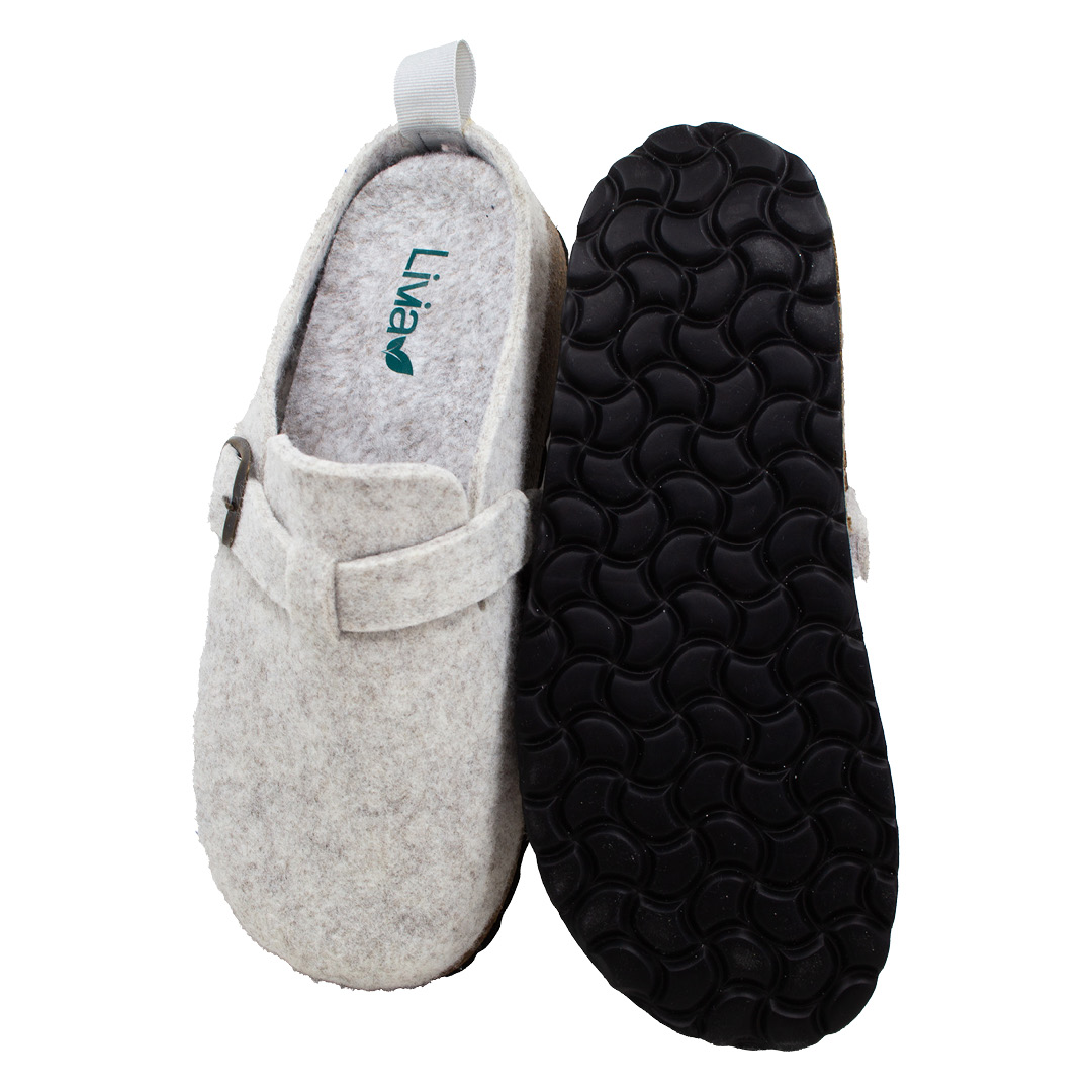 Livia Tøfler lysgrå farge.