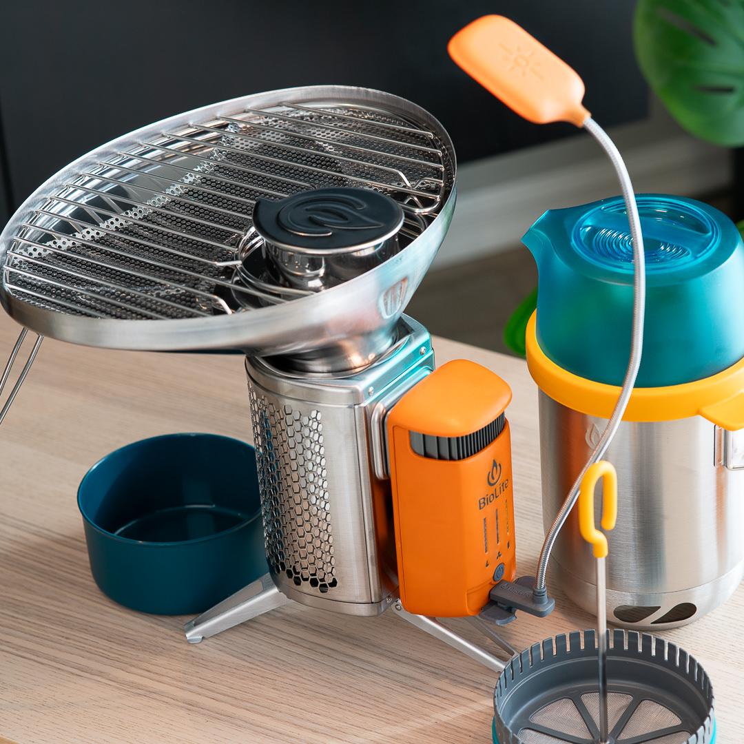 BioLite CampStove 2+ komplett stormkjøkken m/grill, vannkoker og presskanne - Bilde 4
