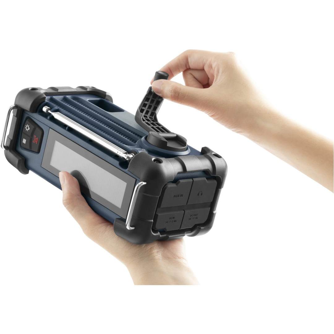 Sangean MMR-99 bærbar nødradio med sveiv, solcelle, DAB+, FM og Bluetooth, blå - Bilde 2