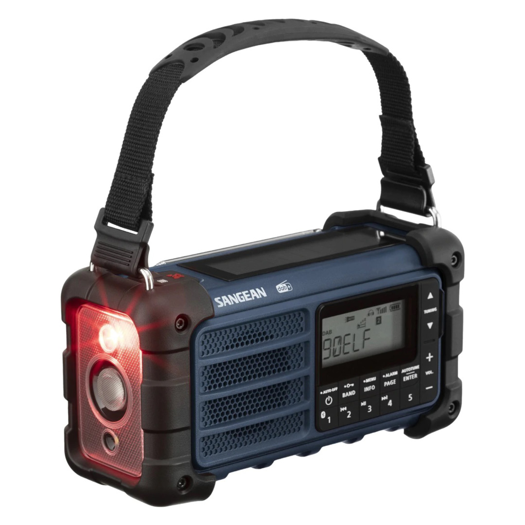 Sangean MMR-99 bærbar nødradio med sveiv, solcelle, DAB+, FM og Bluetooth, blå - Bilde 3