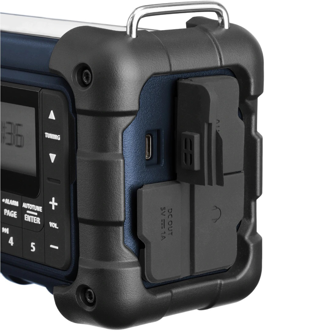 Sangean MMR-99 bærbar nødradio med sveiv, solcelle, DAB+, FM og Bluetooth, blå - Bilde 4