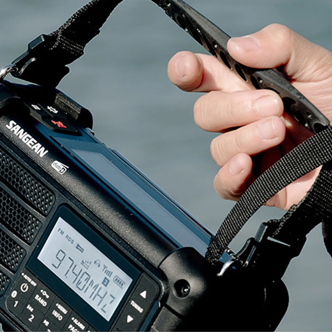 Sangean MMR-99 bærbar nødradio med sveiv, solcelle, DAB+, FM og Bluetooth, blå - Bilde 7