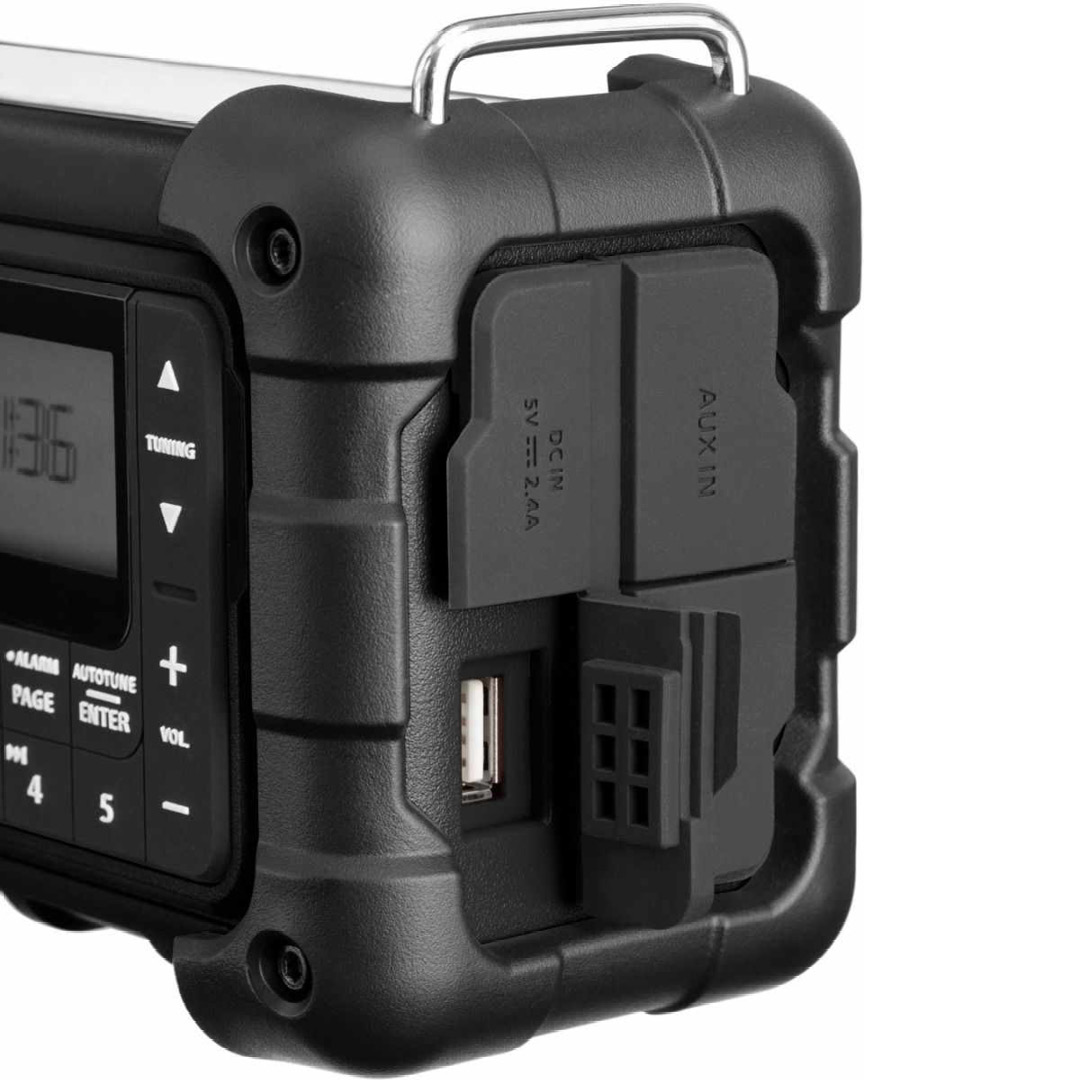 Sangean MMR-99 bærbar nødradio med sveiv, solcelle, DAB+, FM og Bluetooth, svart - Bilde 5