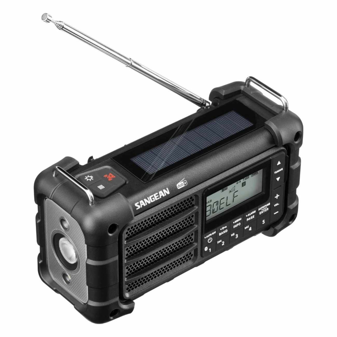 Sangean MMR-99 bærbar nødradio med sveiv, solcelle, DAB+, FM og Bluetooth, svart - Bilde 6