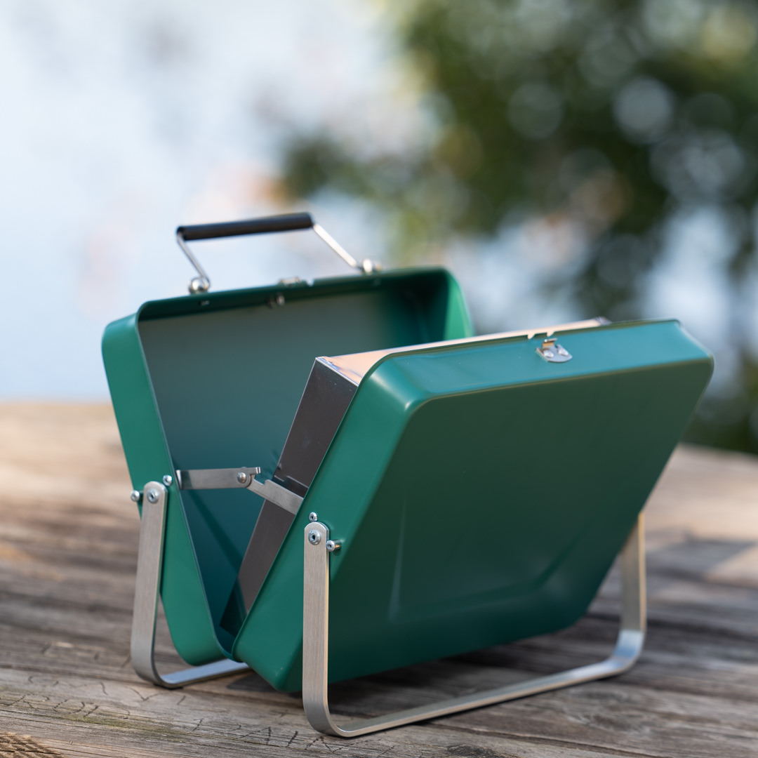 HomeLine Buddy kullgrill i koffertformat, grønn - Bilde 4