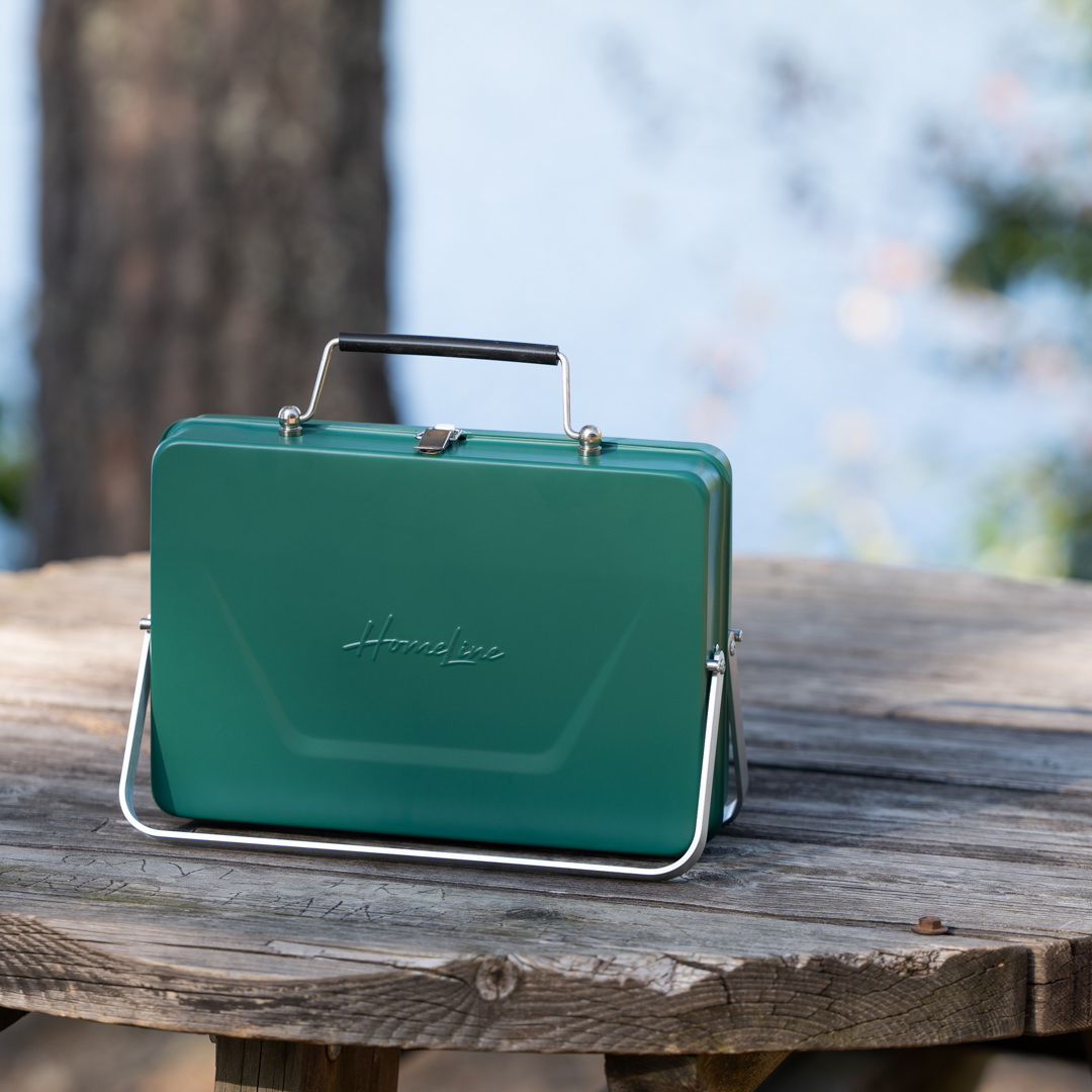 HomeLine Buddy kullgrill i koffertformat, grønn - Bilde 5