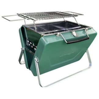 HomeLine Buddy kullgrill i koffertformat, grønn