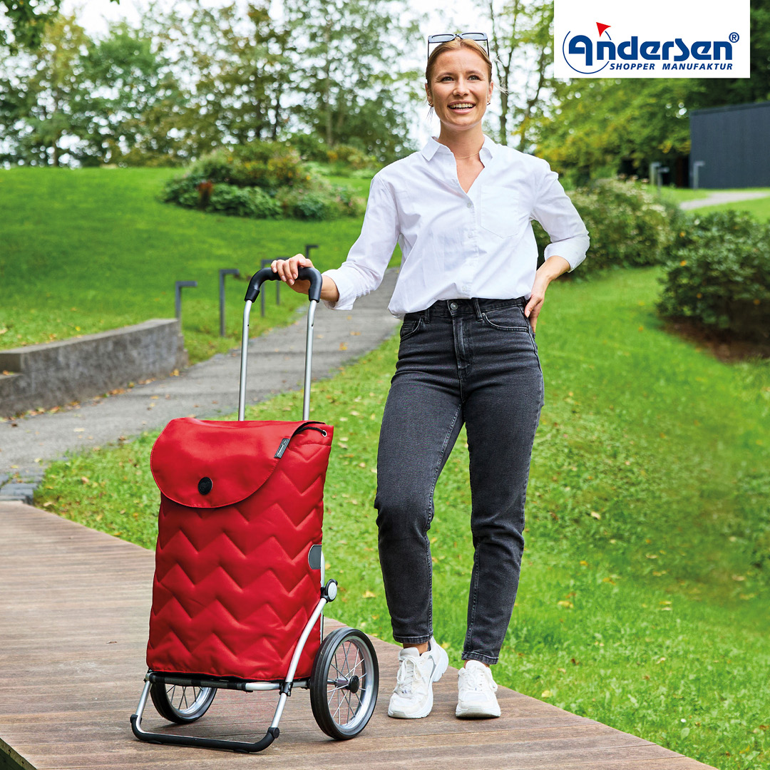Andersen Royal Shopper Hilma Trillebag 45L, rød - Bilde 2