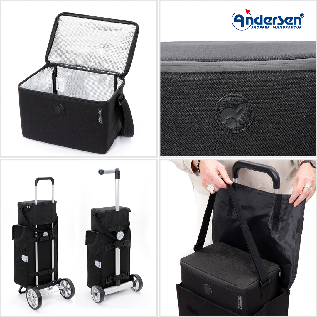 Andersen FreshGo Multi kjølebag til trillebag 12L, svart - Bilde 4