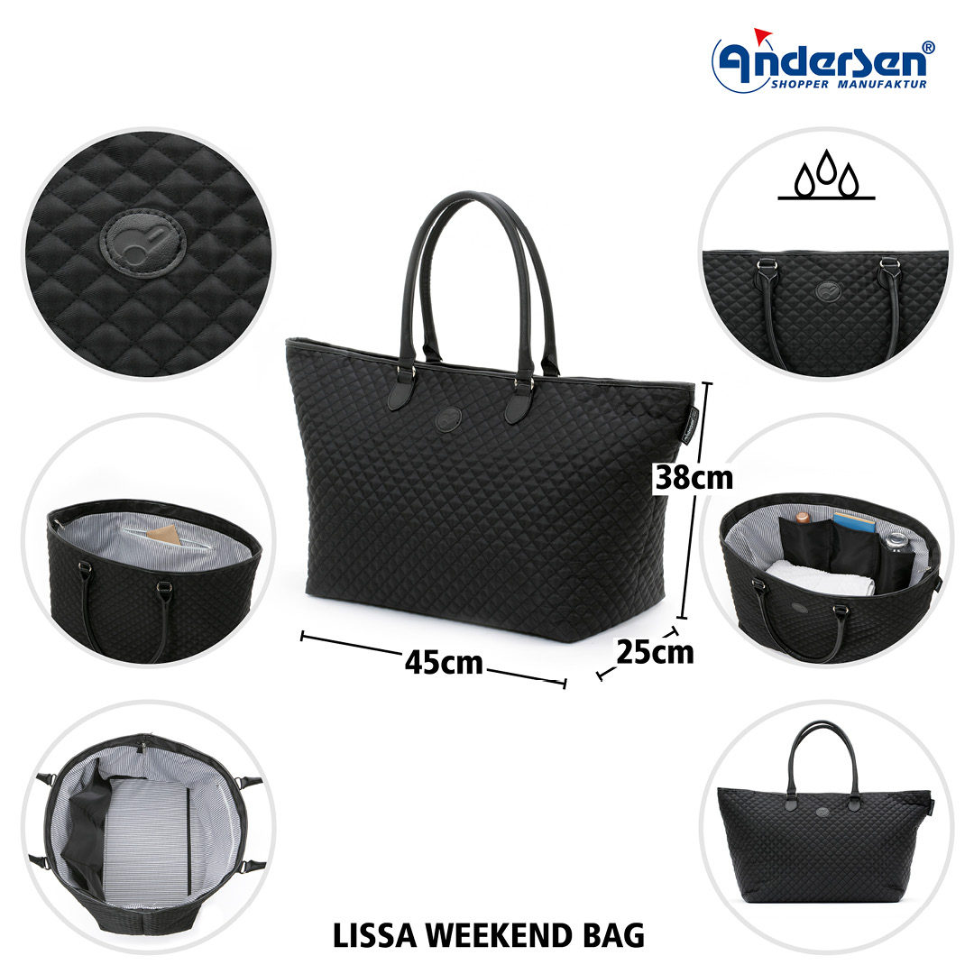 Andersen LISSA Reiseveske 43L, svart - Bilde 3
