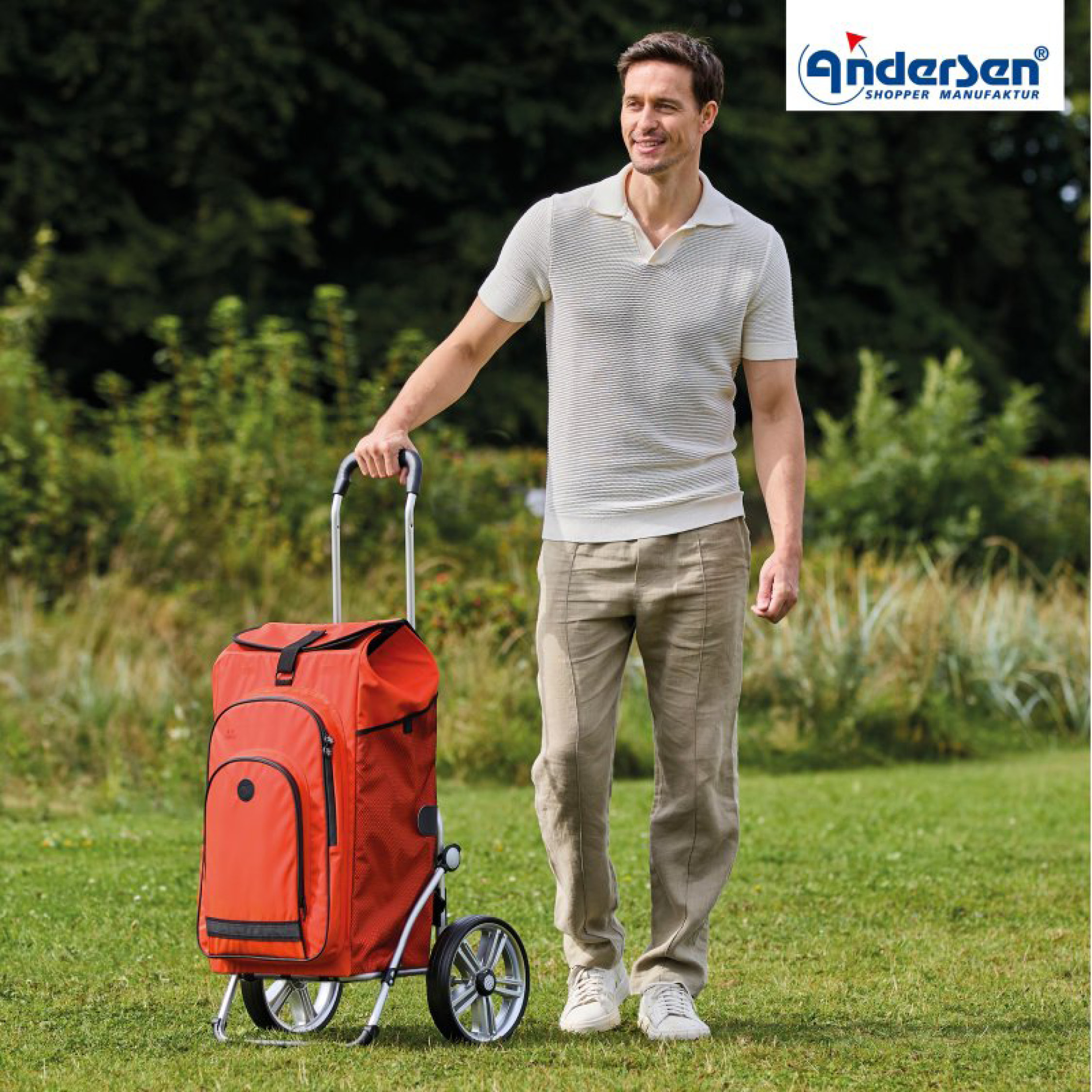 Andersen Royal Shopper Hydro 3.0 Trillebag 62L, oransje - Bilde 7