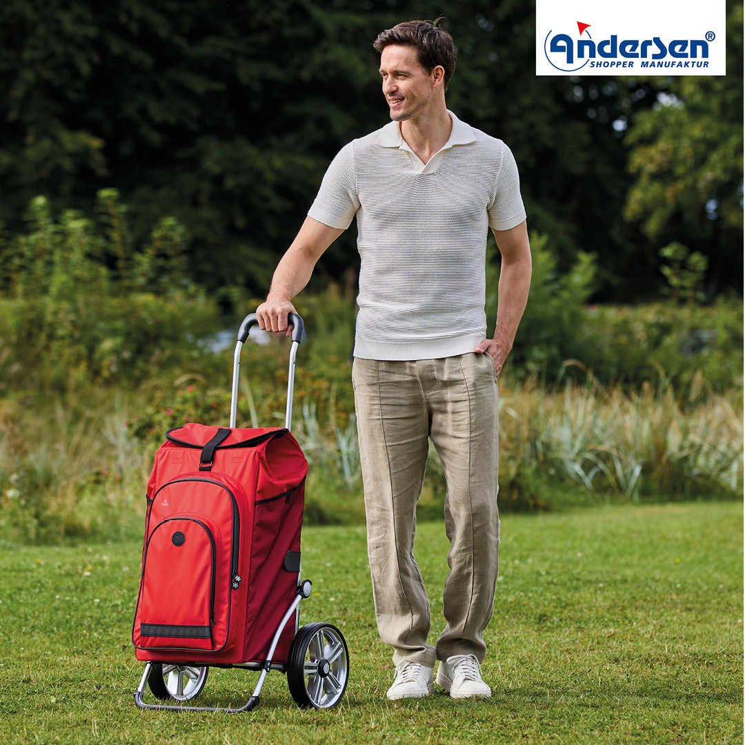 Andersen Royal Shopper Hydro 3.0 Trillebag 62L, rød - Bilde 2