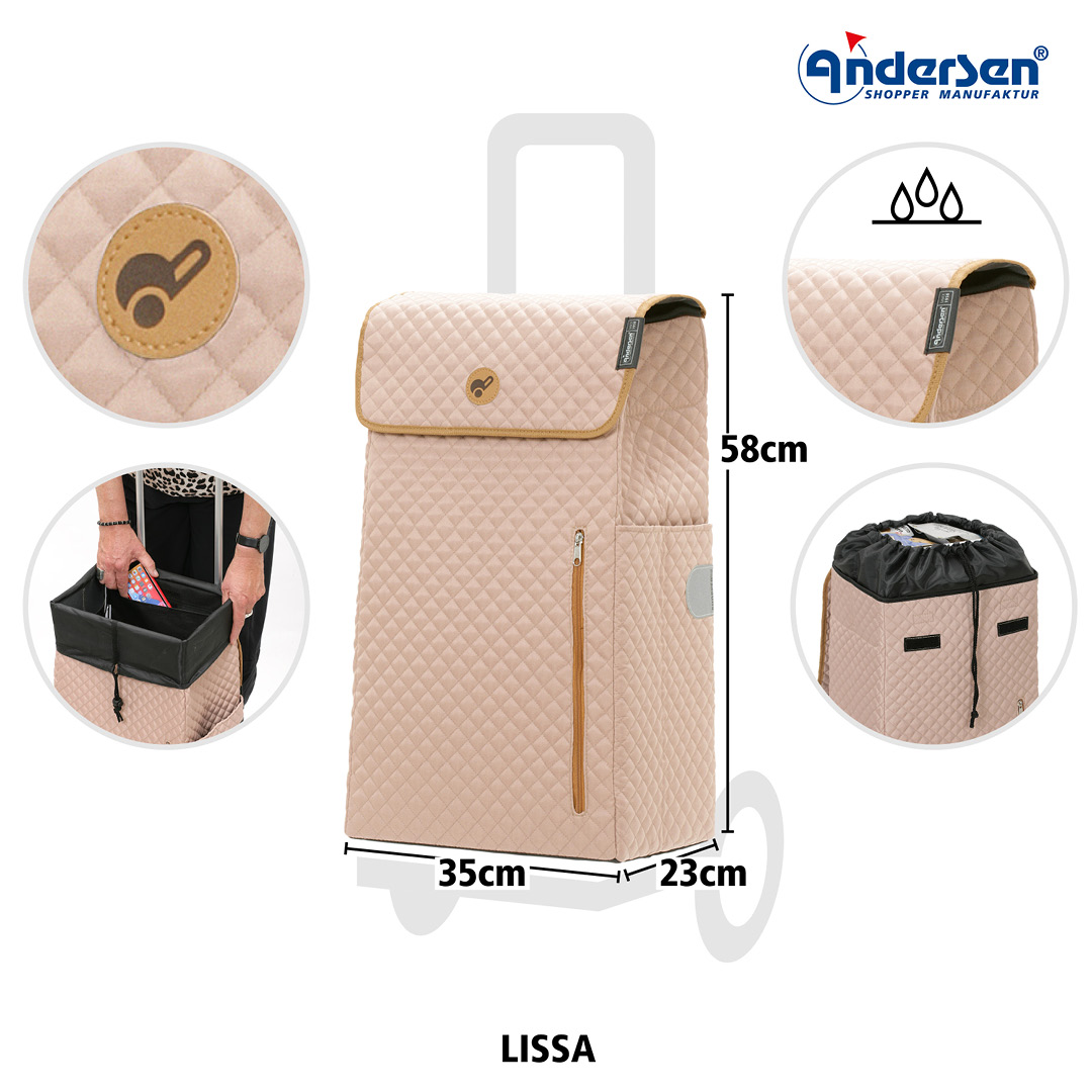 Andersen Royal Shopper LISSA Trillebag 43L, sand - Bilde 4