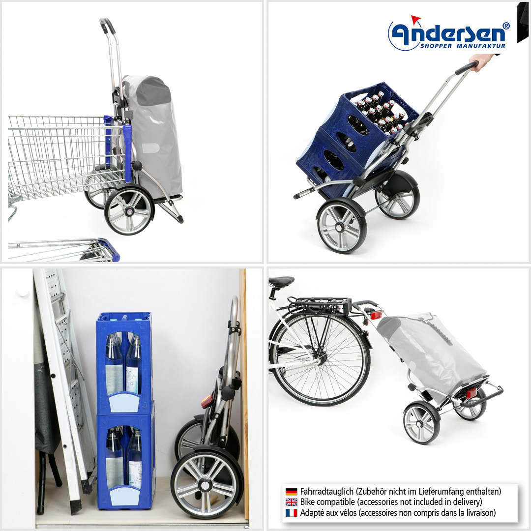 Andersen Royal Shopper Plus Fado 3.0 Trillebag 74L, svart - Bilde 5