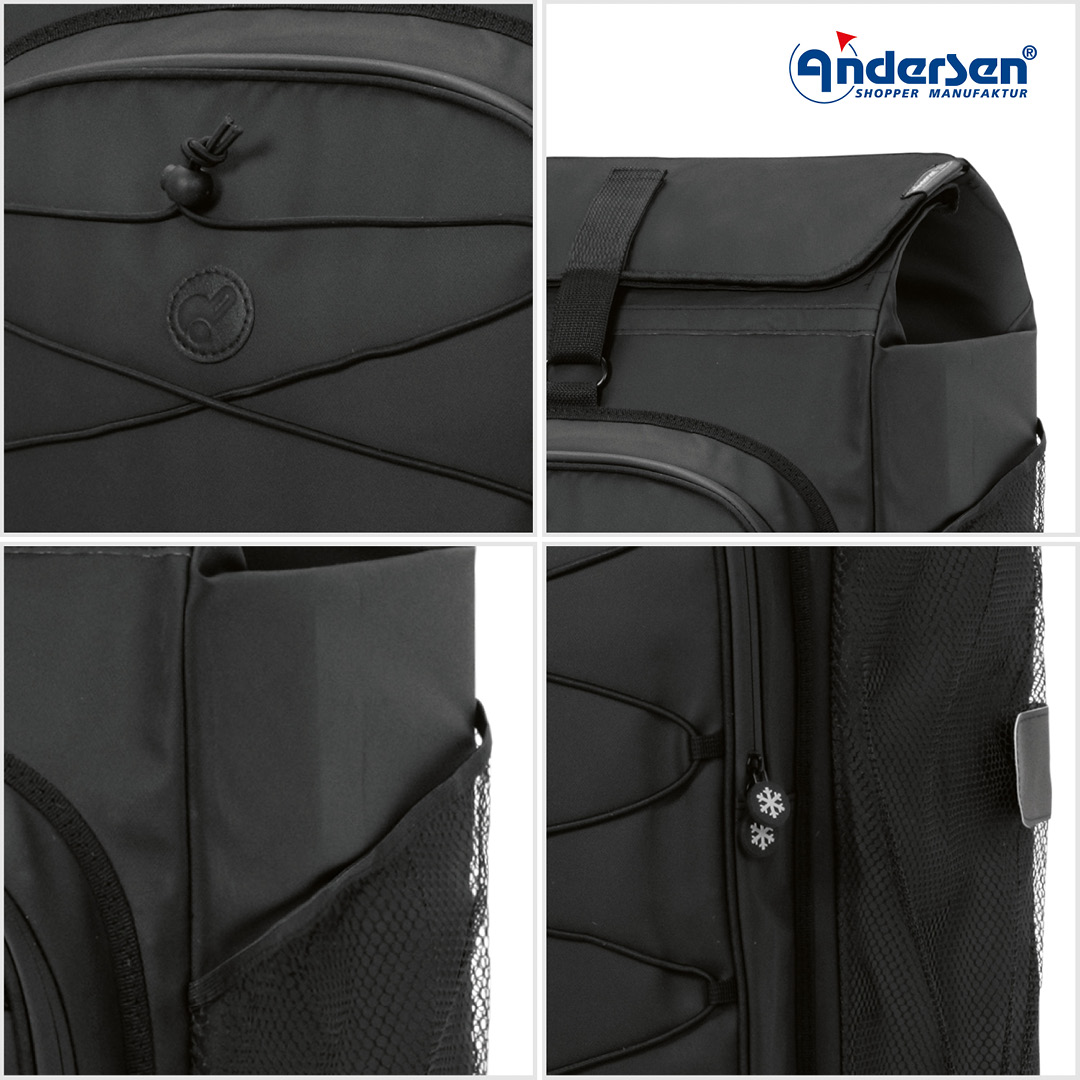 Andersen Royal Shopper Plus Fado 3.0 Trillebag 74L, svart - Bilde 6