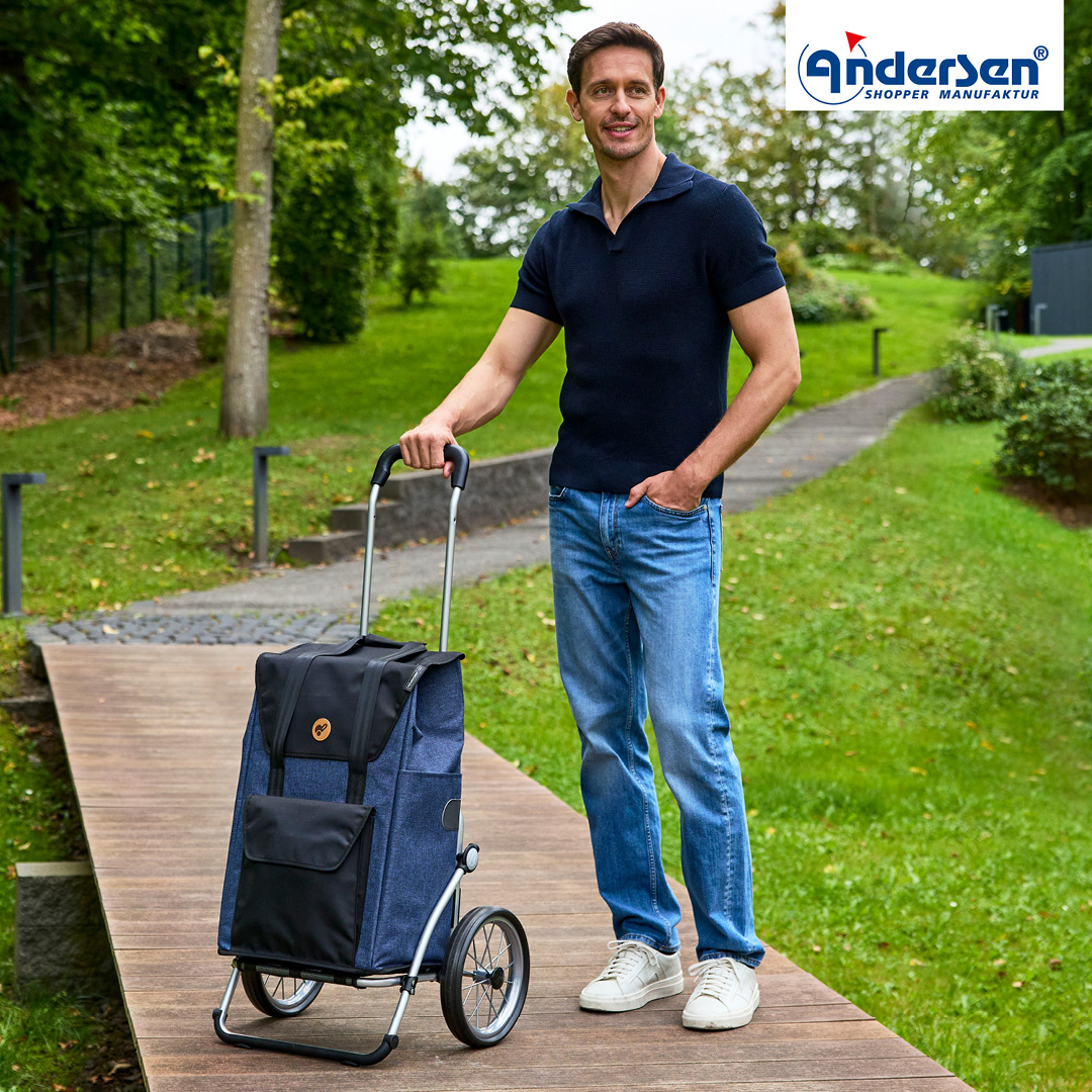 Andersen Royal Shopper Senta 2.0 Trillebag 49L, blå - Bilde 2