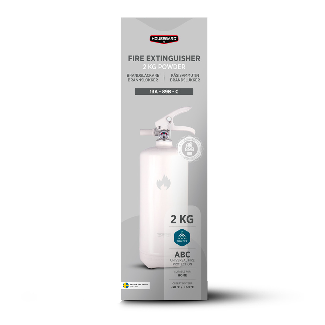 Housegard 2 kg pulverslukker, hvit - Bilde 6