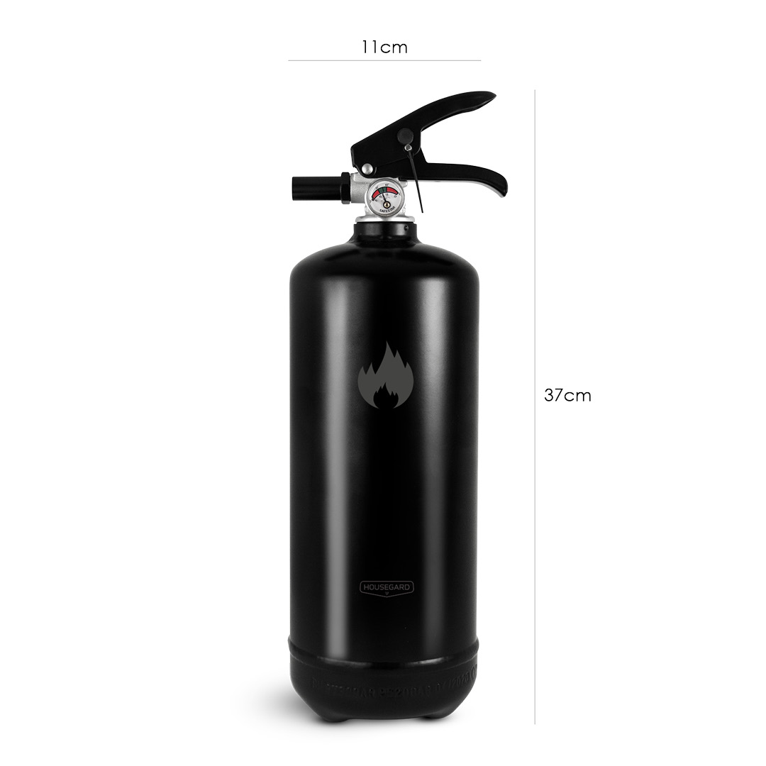 Housegard 2 kg pulverslukker, svart - Bilde 3