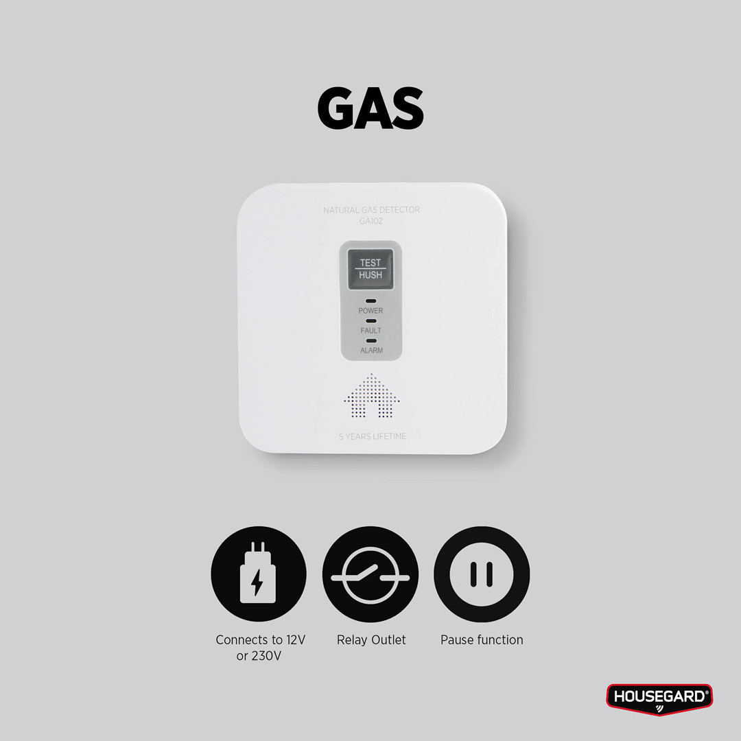 Housegard GA102 gassvarsler, 12V/230V - Bilde 2