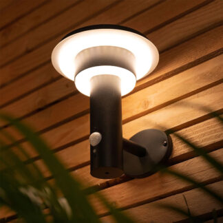 Brendz Durban solcelle vegglampe med bevegelsessensor