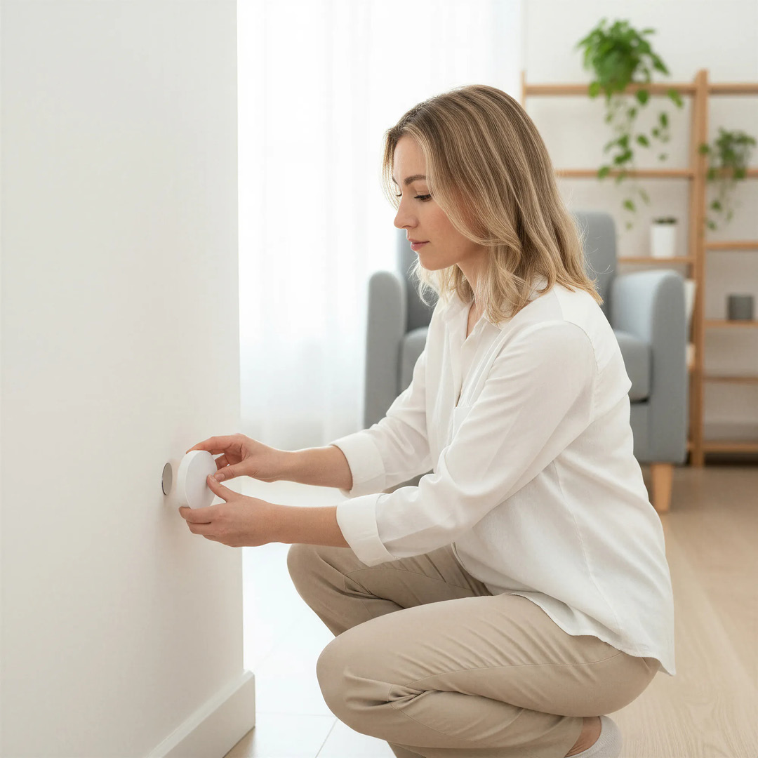 Brendz Elim rundt trådløst lys med touch-dimmer, hvit - Bilde 4