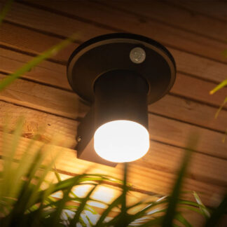 Brendz Juba solcelle vegglampe med sensor