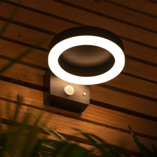 Brendz Malabo solcelle vegglampe med bevegelsessensor