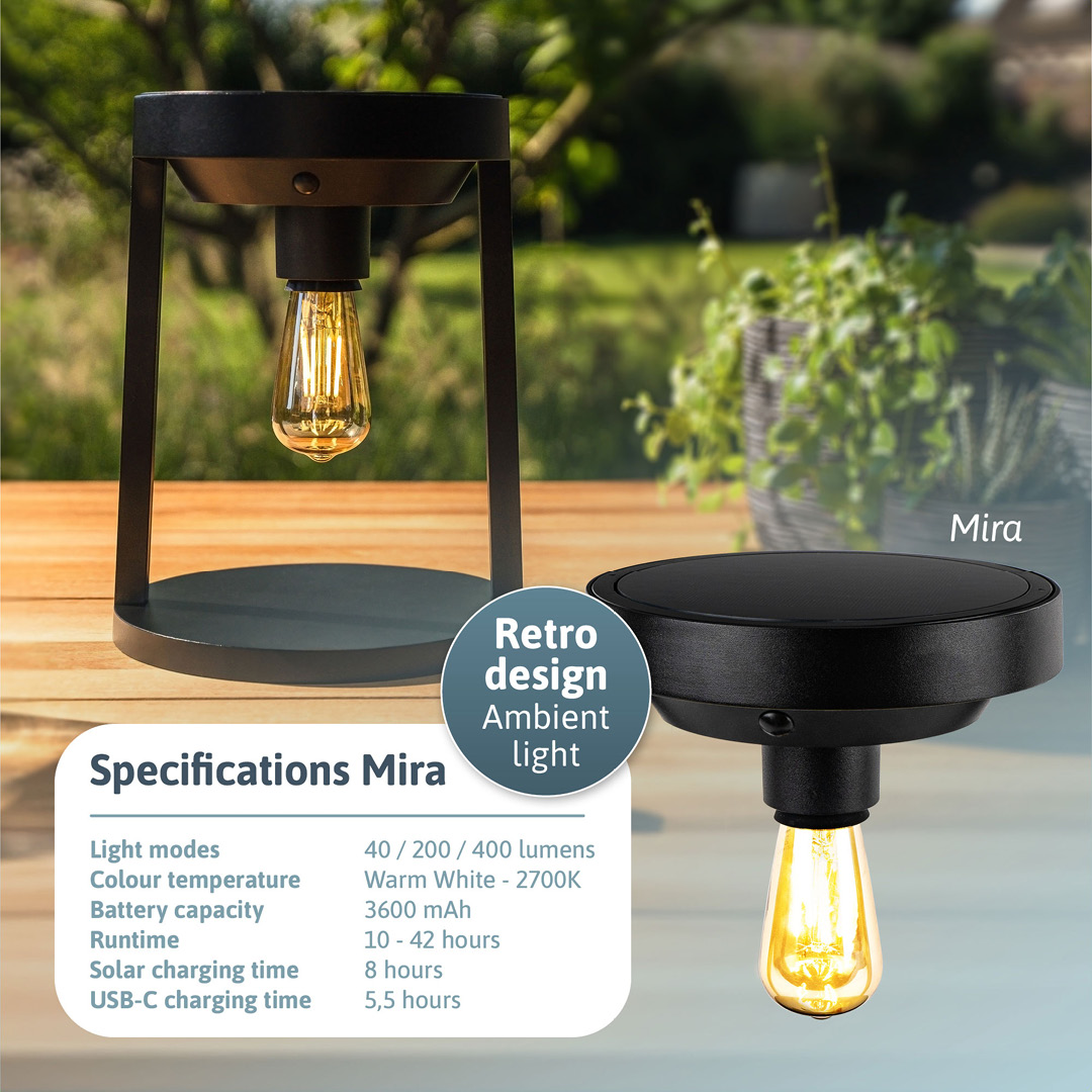 Brendz Mira & Ara solcelle bordlampe - Bilde 13